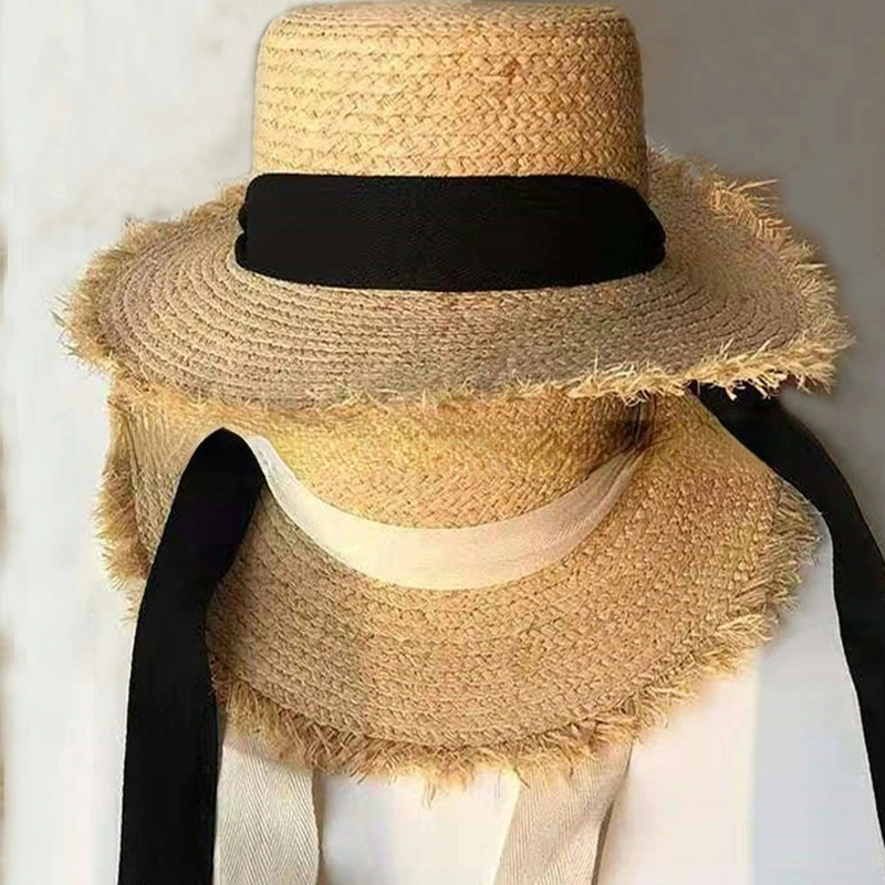 Japanese Cute Raffia Woven Sun - Hat Floppy Wide recension och pris