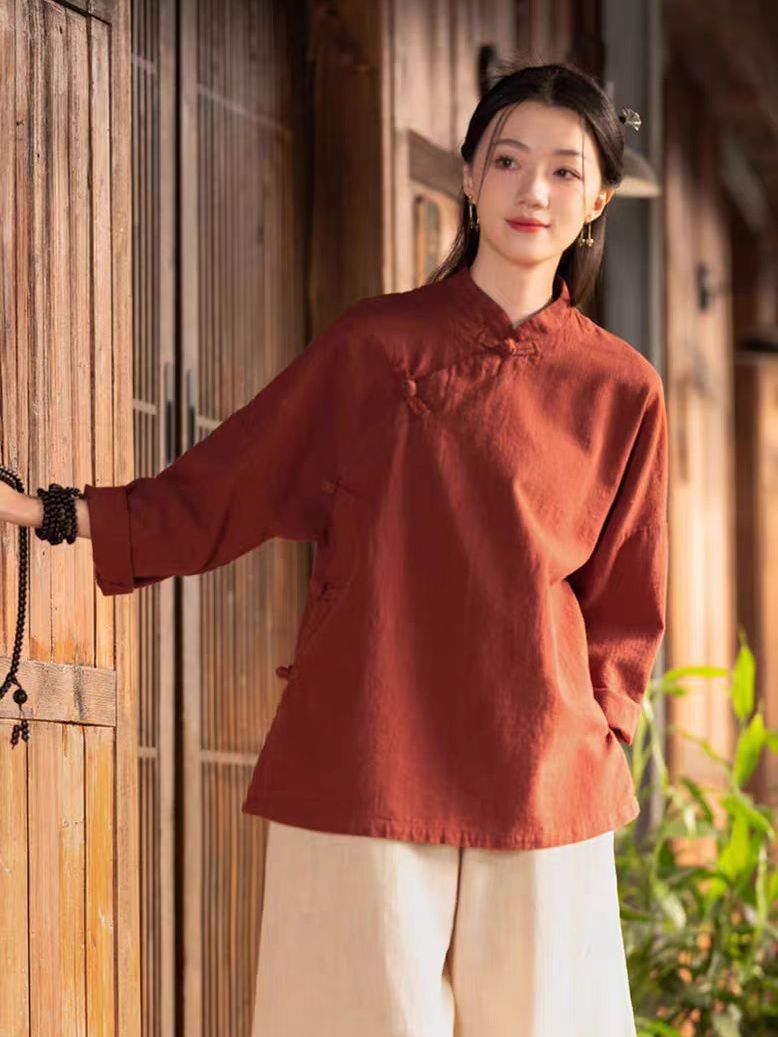 New Chinese Style Loose Long S - Linen Pant Wide recension och pris