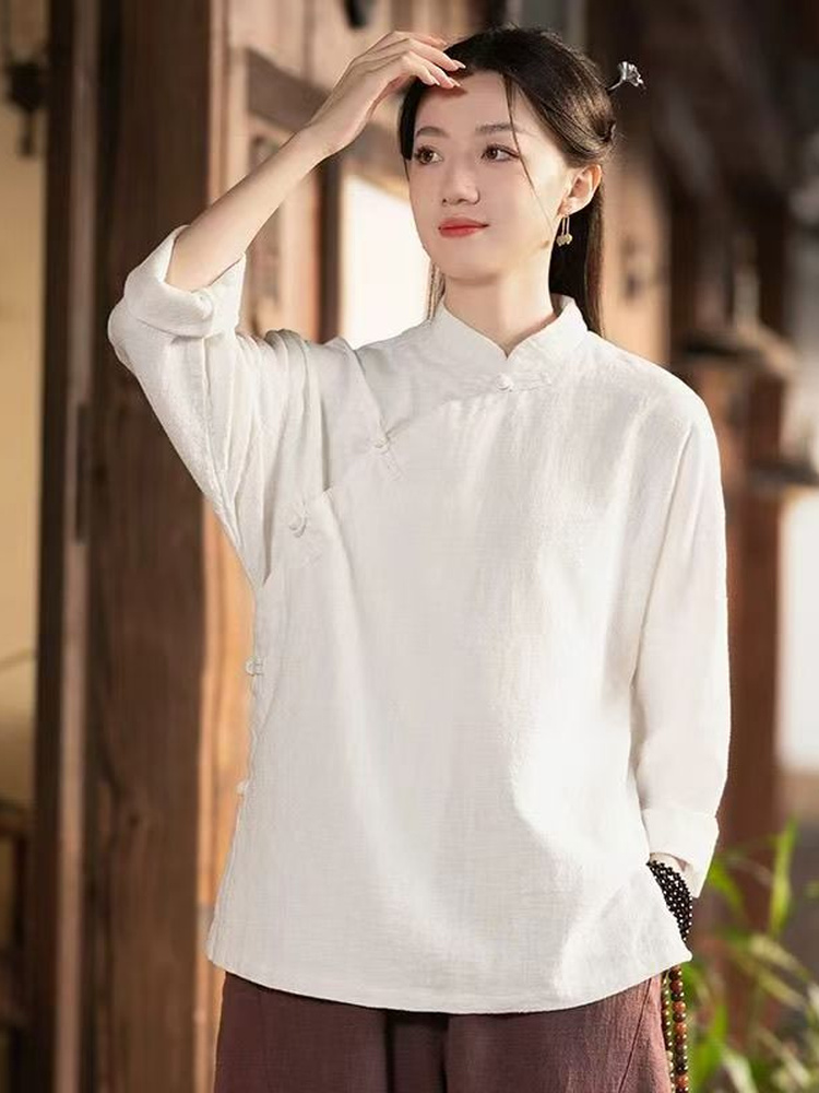 New Chinese Style Loose Long S - Linen Pant Wide recension och pris