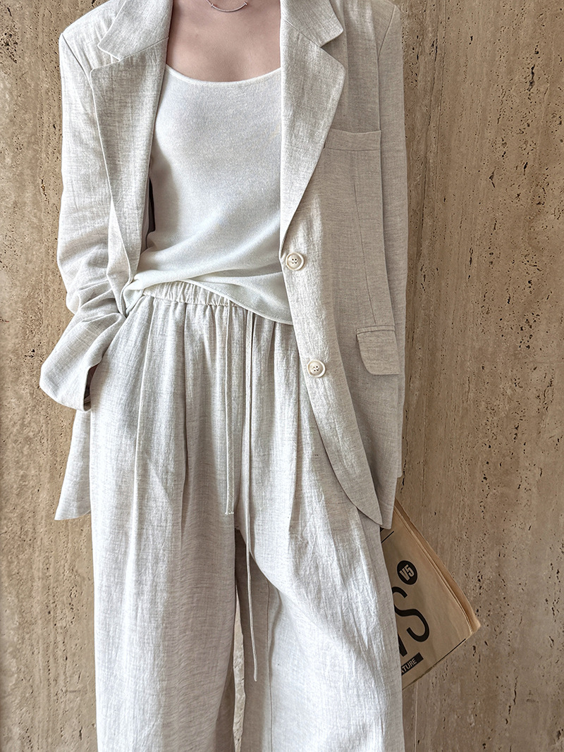 Autumn Hig-end Linen Material  - Linen Pant Wide recension och pris