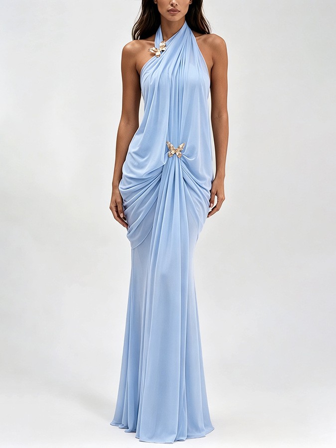 Women's Elegant Off Shoulder H - Maxi Dress Halter recension och pris