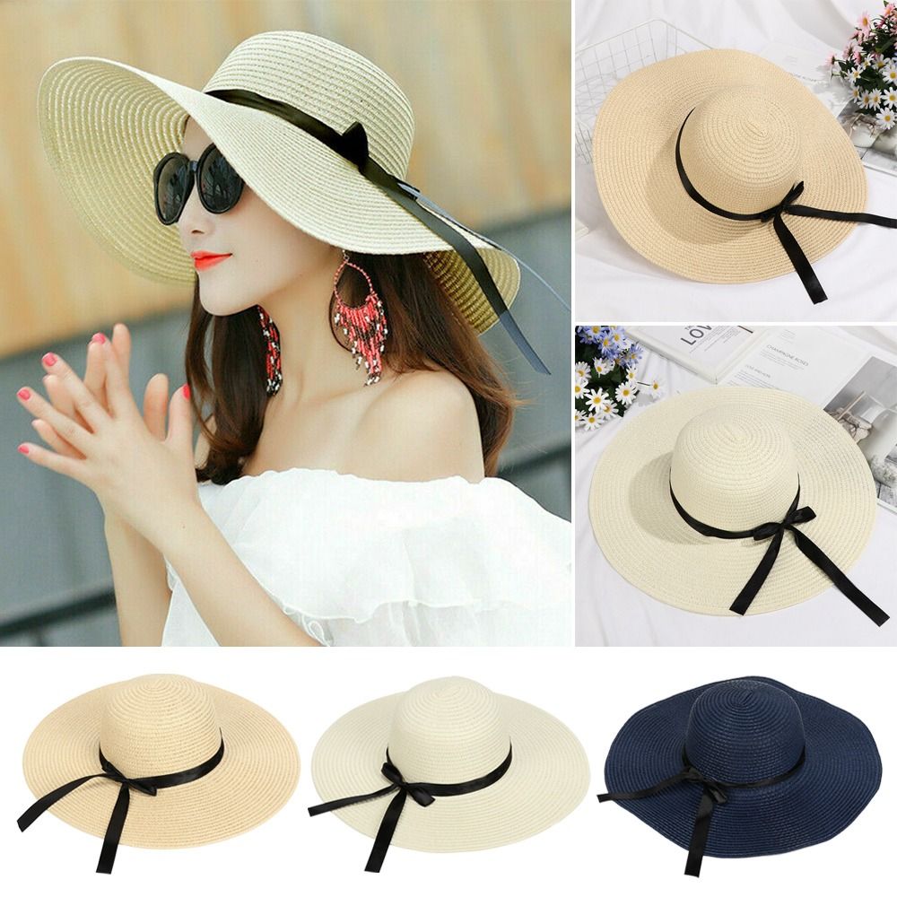 Women Floppy Straw Big Wide Br - Hat Floppy Wide recension och pris