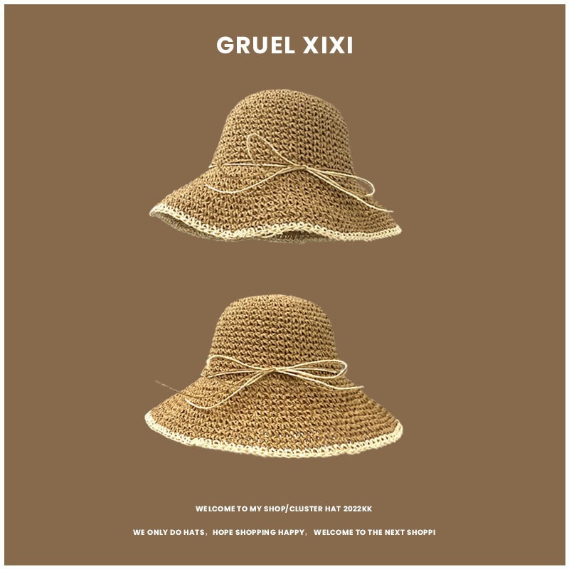 1pc Women's Summer Beach Straw - Hat Floppy Wide recension och pris