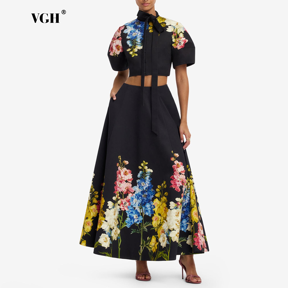 VGH Elegant Floral Printed Two - Midi Skirt Floral recension och pris